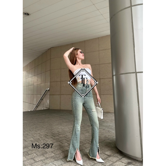 Jean Nữ Ống Loe Nắp Túi JN0005